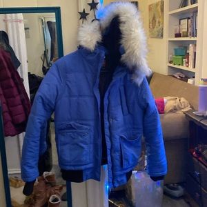 Winter coat - waterproof, Heavyweight Stand collar; detachable hood, warm.